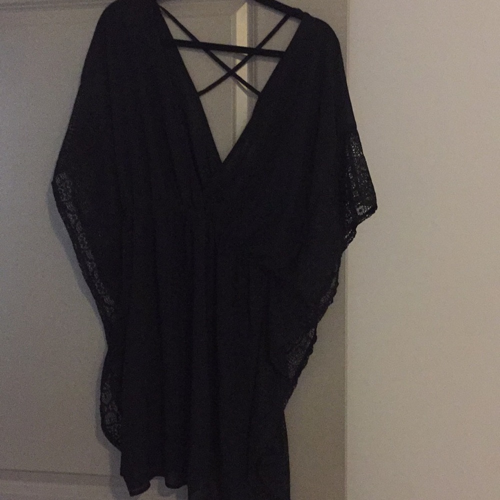 Target Xhilaration beach coverup in black